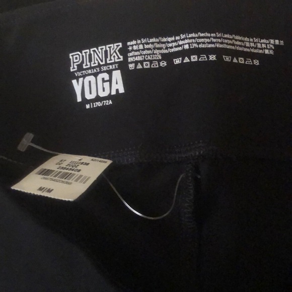 Pink Victoria secret black yoga pants lounge flare - Picture 5 of 5
